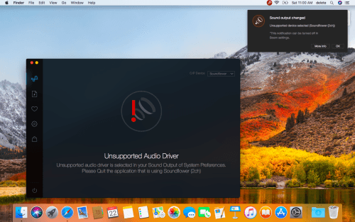 Unsupported Audio Driver