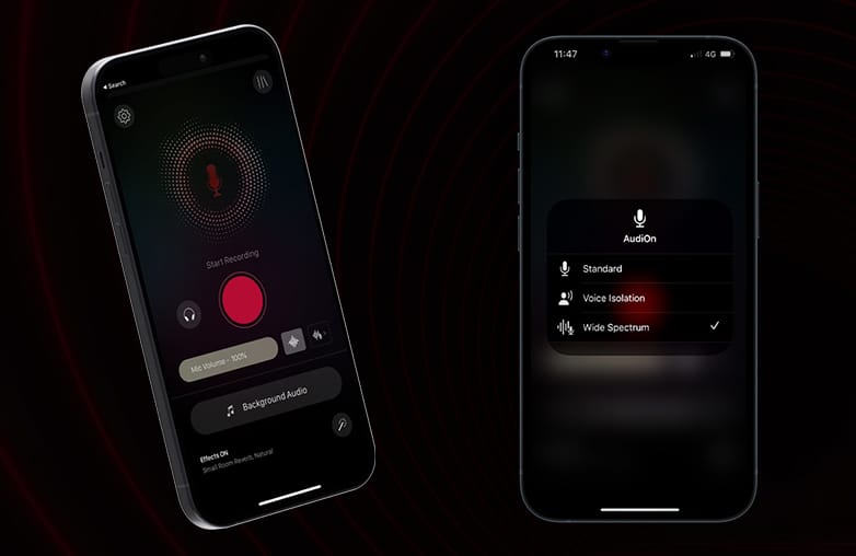 AudiOn gives access to different mic modes of iOS