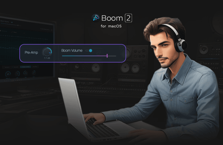 Enjoy clear sound with preamp feature of Boom 2