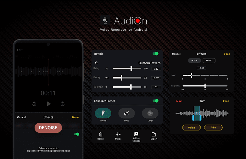Make your Audio Recording a Masterpiece with AudiOn Android