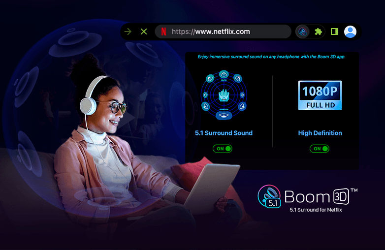 Surround sound on Netflix with Boom 3D