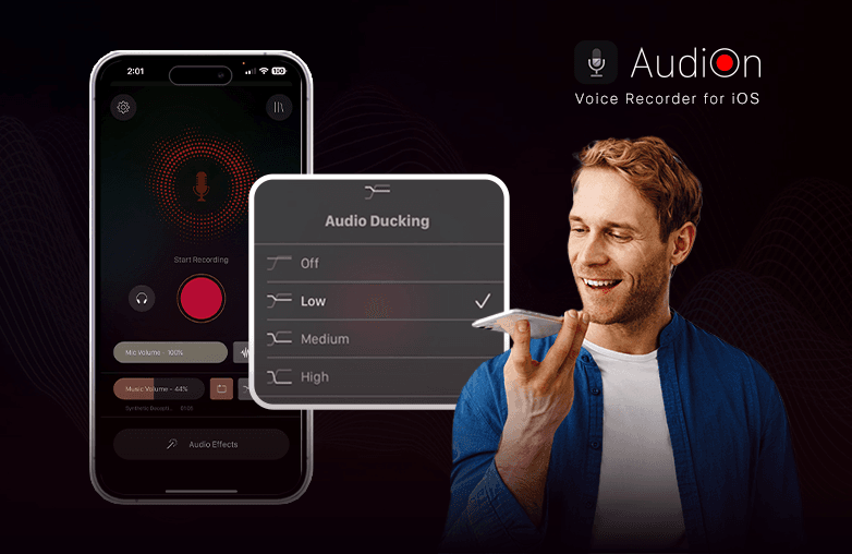 Impact of audio ducking on voice recordings