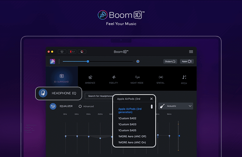 Headphone EQ feature