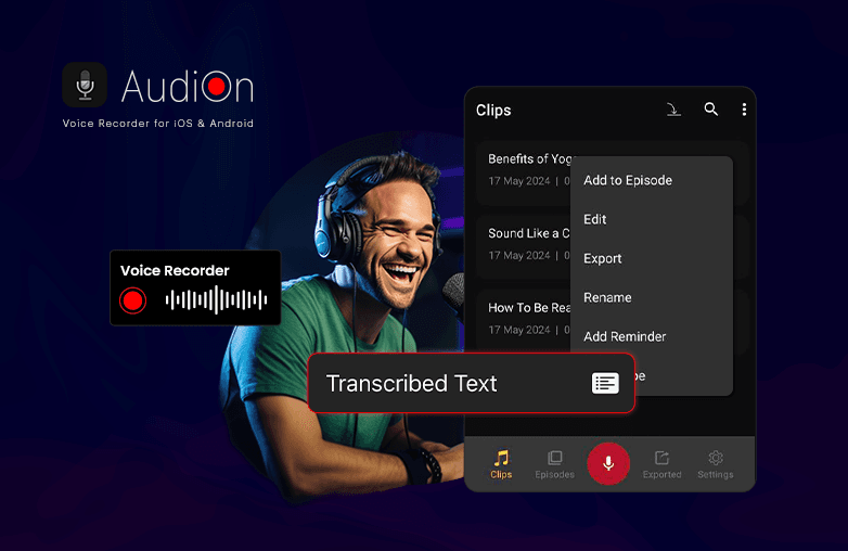 AudiOn Record crystal clear audio