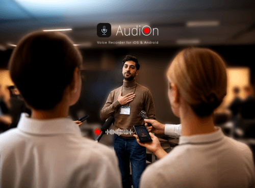 Voice recording App AudiOn, Record and Edit Audio