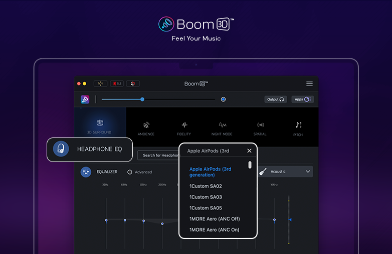 Boom 3D has introduced Headphone EQ-personalized audio experience