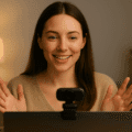 How do I record myself using a laptop camera
