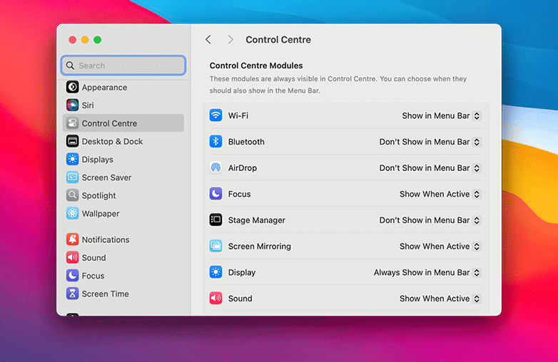 Adjust Volume from Control Center