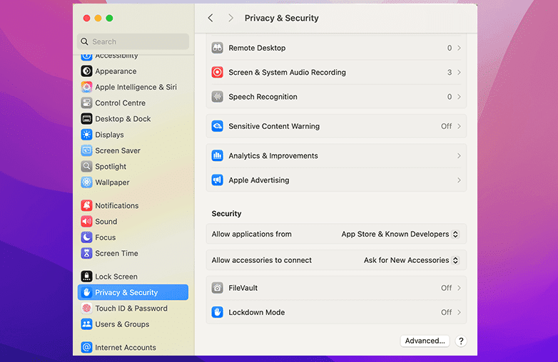 Turn off FileVault on Mac to improve startup speed