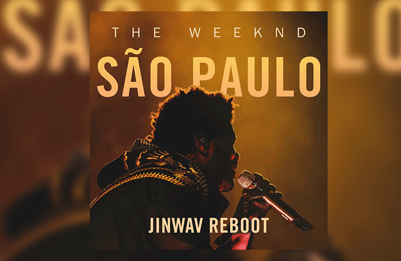 The Weeknd performing live during a concert