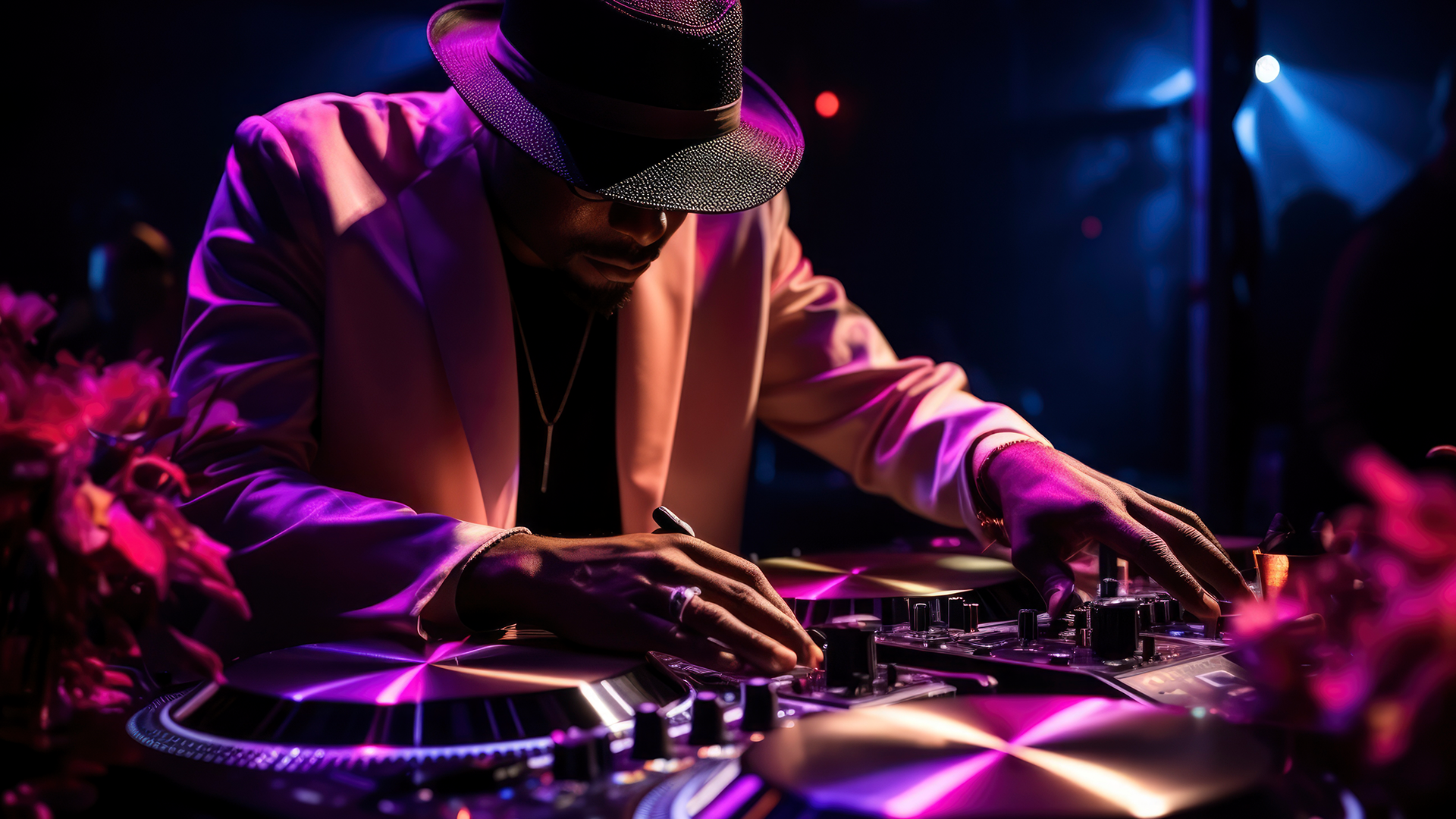 DJ using vocal remover app for remix creation