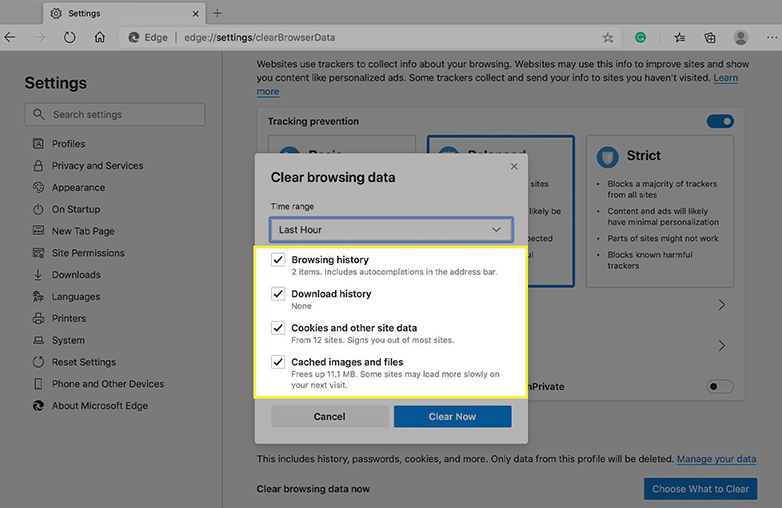 Clear Browser Cache