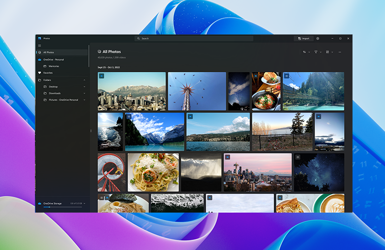 Manage photos to free up storage space in Windows PC