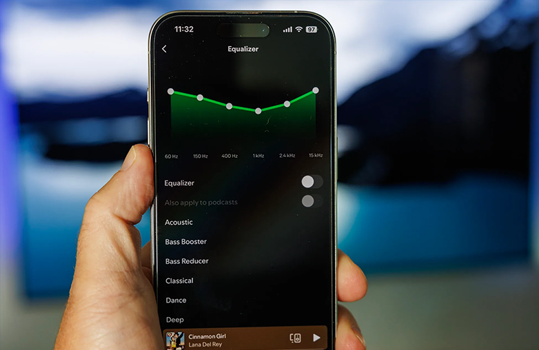 Best Spotify equalizer settings for bass lovers with boosted low frequencies.