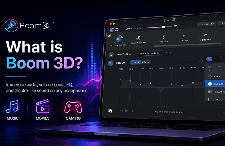 Boom 3D is a volume booster and equalizer app for Mac and Windows