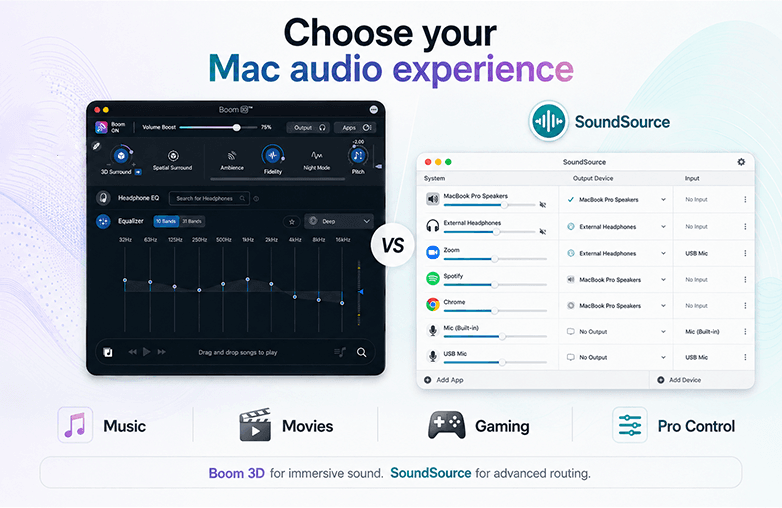 Boom 3D vs SoundSource