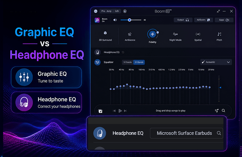 Graphic EQ vs Headphone EQ