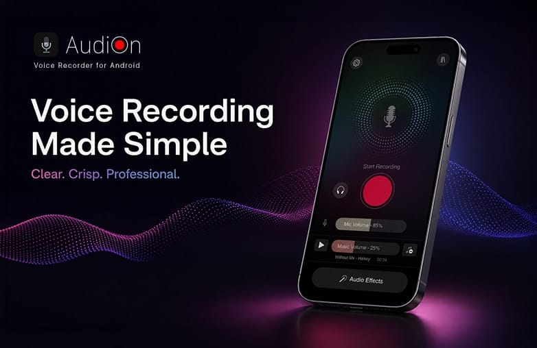 Professional voice recording using the AudiOn app