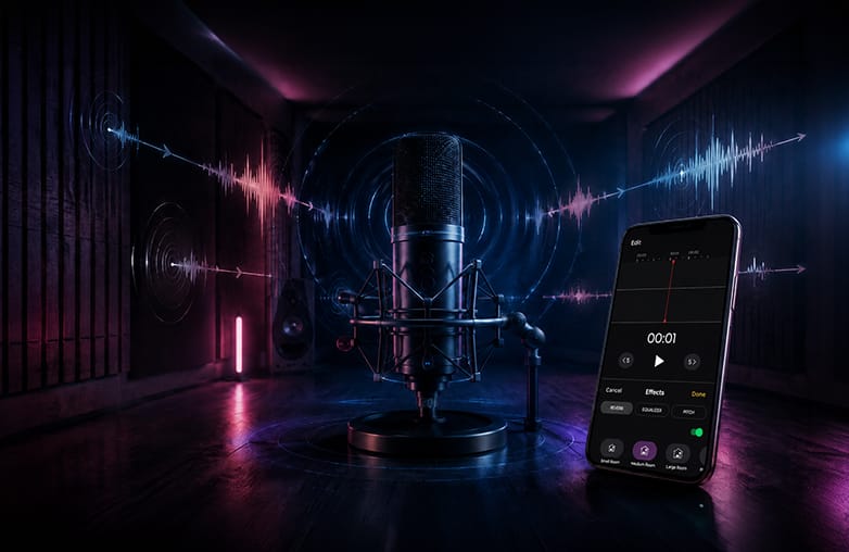 sound reflections causing echo in voice recording