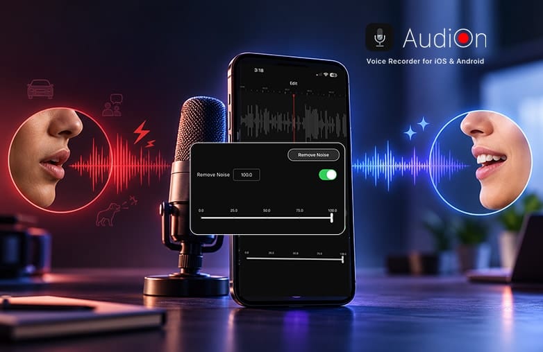AudiOn audio recording app for content creators