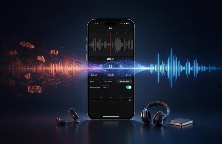 Remove traffic noise from audio recording
