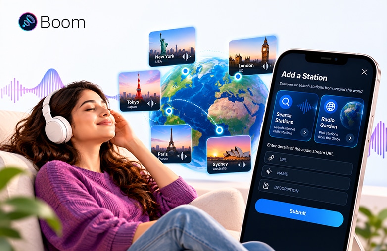 Add an internet radio station to Boom iOS using a StreamURL link