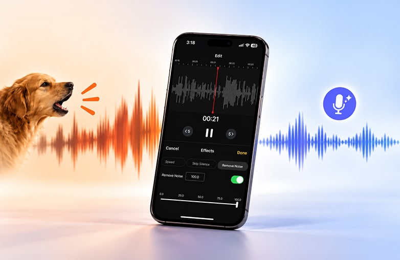 Reduce dog barking audio audion